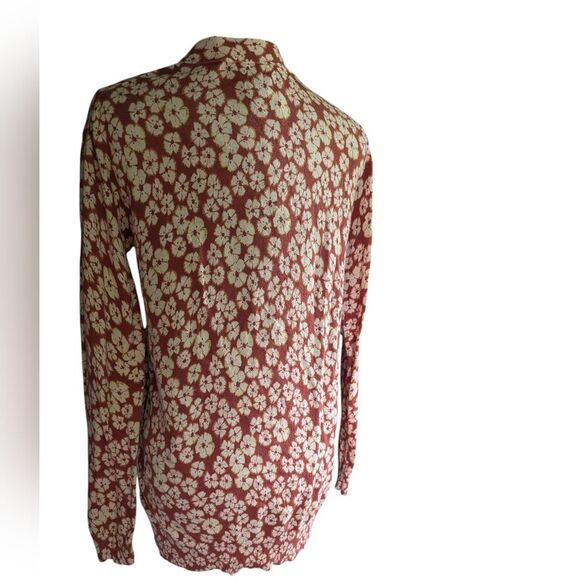 Marc By Marc Jacobs Brown Floral Print Cardigan Sweater Long Size XS Designer - Picture 9 of 10